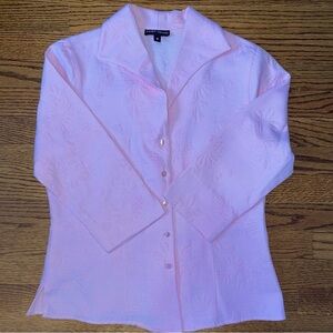 Randy Kemper Soft Pink Floral Button Up Jacket/Blazer Size 8